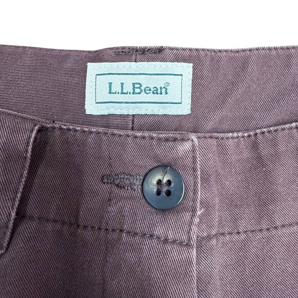 VINTAGE Women's L.L. BEAN Straight Leg Low Rise Brown Chino Pants- Size 8P - Picture 4 of 8